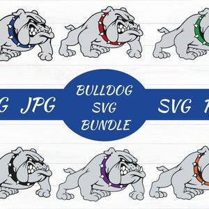 Bulldog Mascot Clipart - Bulldog Sublimation Design - Sports Team Bulldog Art - Printable Bulldog Sticker - Bulldog SVG - Digital Download