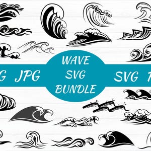 WAVE SVG, Wave Svg Cut Files For Cricut, Wave Clipart, Waves Svg Cut Files, Ocean Waves svg
