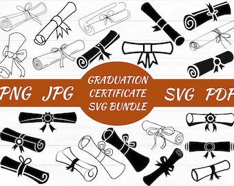 Examensbevis SVG PNG, diplom Clipart (direkt nedladdning)