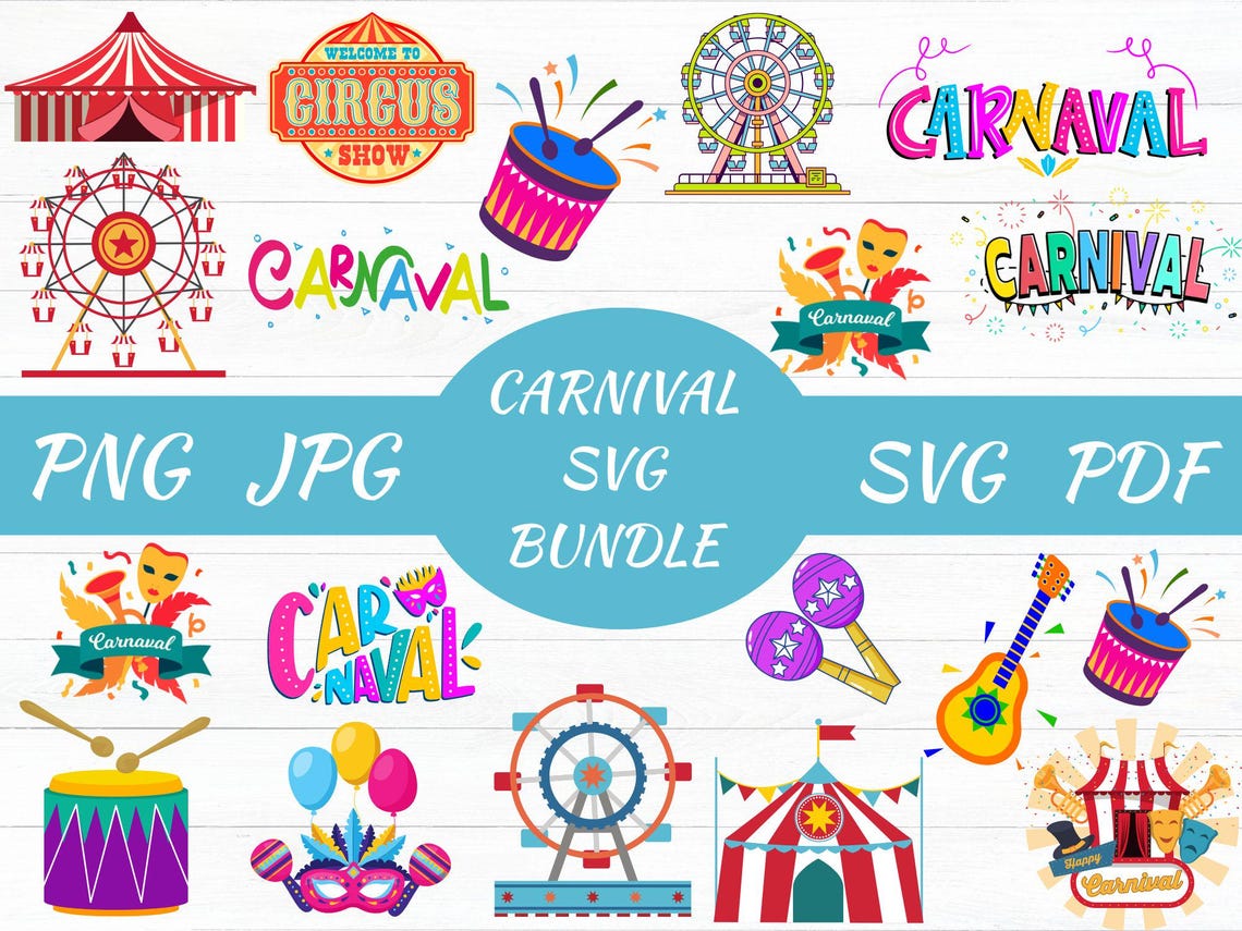 Carnival Svg, Circus Svg Bundle, Mega Carnival Svg Bundle, Carnival Png ...