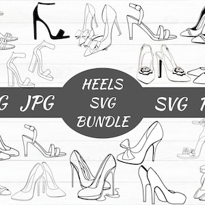 Heels SVG Bundle,Heels SVG,Women Shoe svg, High Heels Cut File for Cricut,High Heels svg,Clipart, Silhouette, Vinly, Iron On, Vector