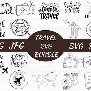 Reise-Svg-Bundle, lustige Reise-Svg, Reise-Svg, Reise-Clipart-Svg-Dateien für Cricut, Urlaub svg, Silhouette