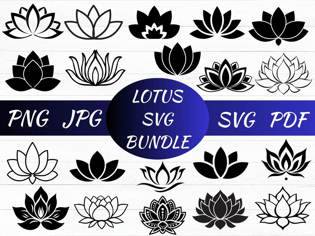 Lotus Flower SVG Bundle, Mandala Clipart (digital) - Etsy