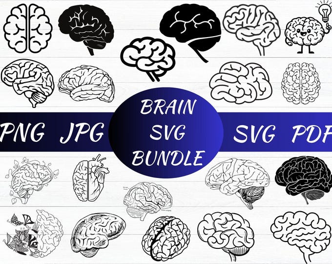 Brain Dxf Brain Svg, Brain Png, Brain Clipart, Brain Vector, Brain Svg Bundle ...