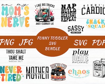 Funny Toddler SVG Bundle – Kids Sublimation Designs (Digital Download)