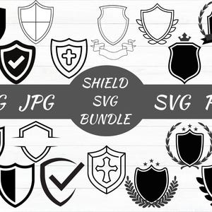 Bundle Svg bouclier, bouclier Png Bundle, clipart bouclier, bouclier coupe fichiers pour Cricut, Silhouette de bouclier, vecteur de bouclier, contour de bouclier
