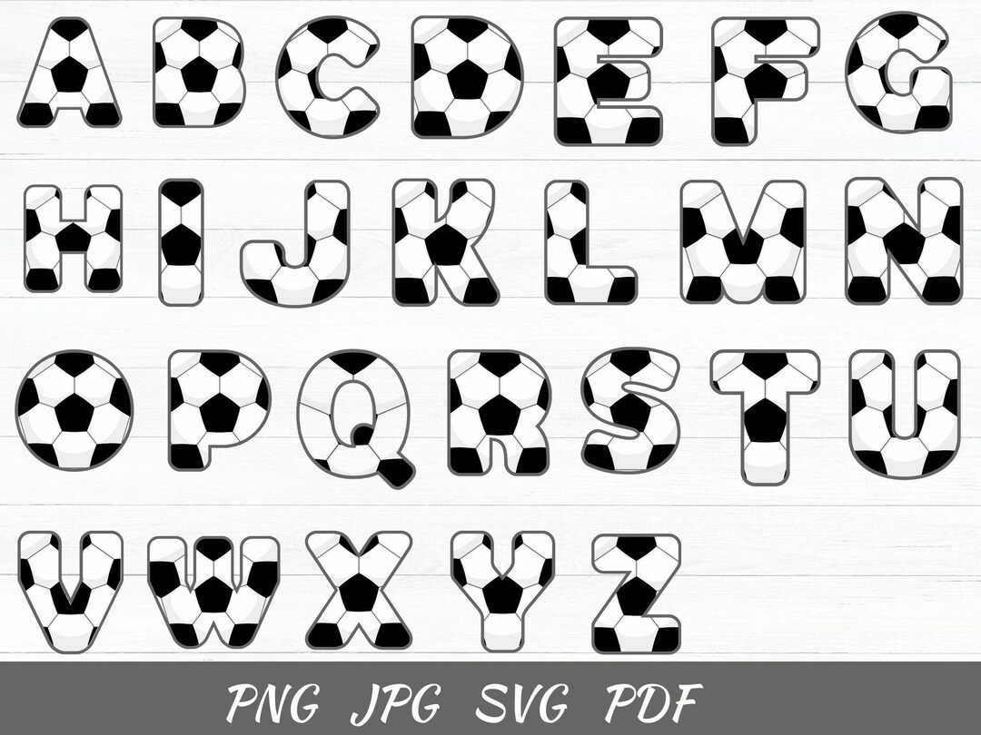 Soccer Alphabet SVG – Sports Font Clipart (digital Download) - Etsy