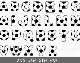 Soccer Ball Alphabets and Numbers SVG, Soccer Svg, Soccer Mom Svg ...