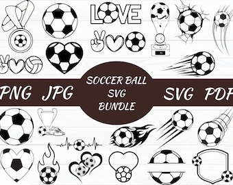 Soccer Ball SVG Bundle, Cut Files for Cricut (Digital Download)