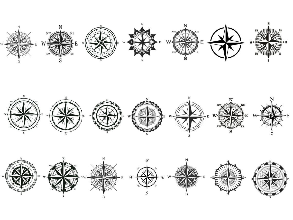 Compass Rose SVG Bundle, Nautical Cut Files (digital Download) - Etsy