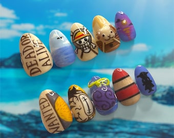 Luffy Anime Press On Nails – Custom Handmade Nails