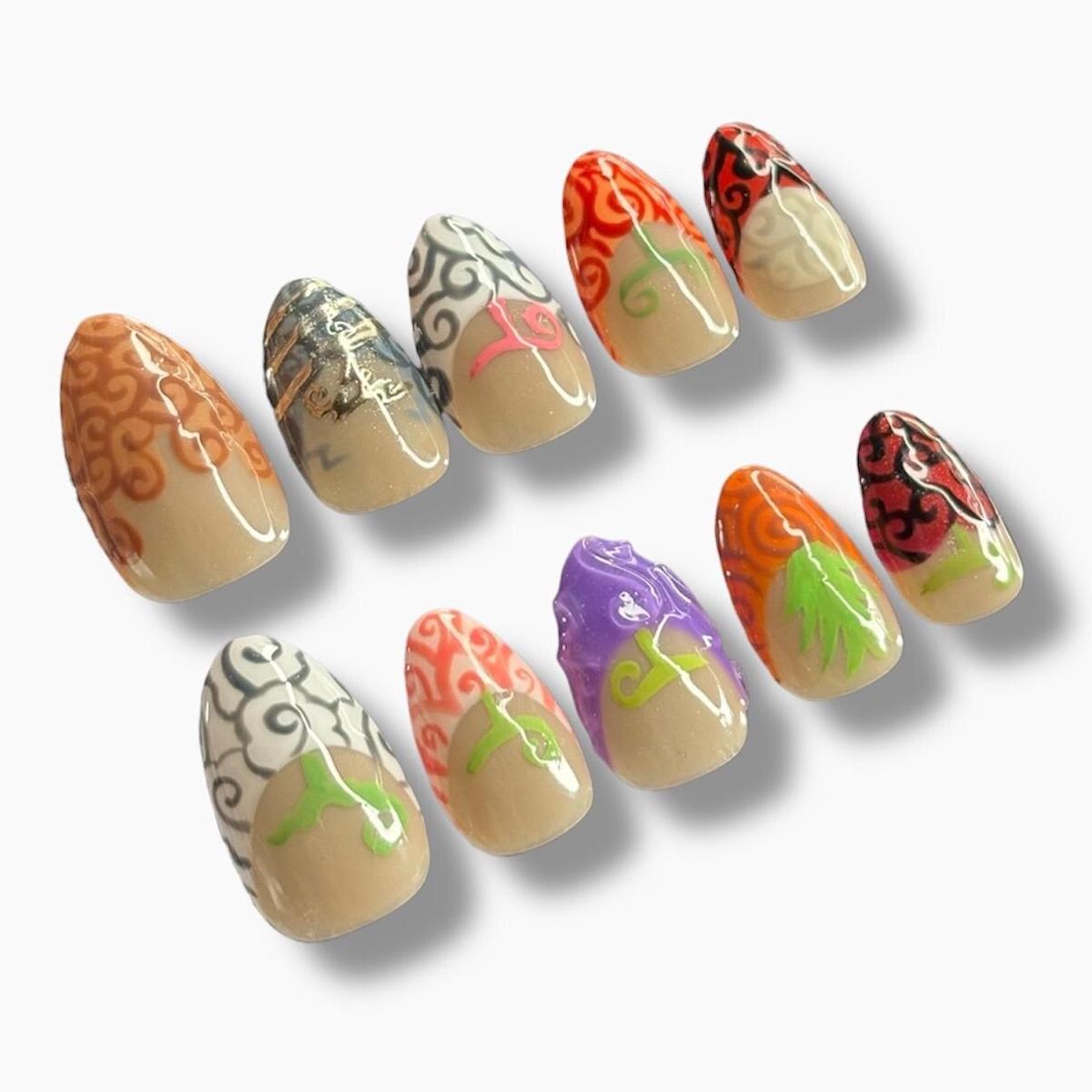 Devil Fruit Press on Nails- French Tip - Etsy
