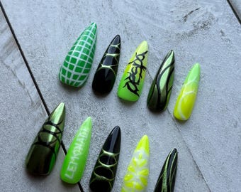 Aespa Lemonade Inspired Press On Nails