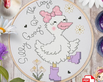 Silly Goose On The Loose Cross Stitch Pattern