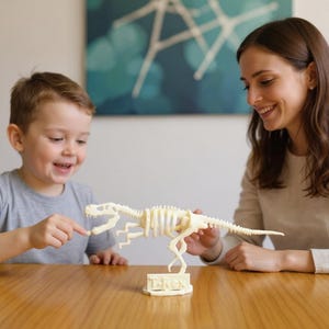 T-rex 3D Puzzle – 3D Printed Dinosaur Skeleton Kit | DIY Decor & Gift | Fun for Kids, Teens and Adults | Jurassic Toy Model