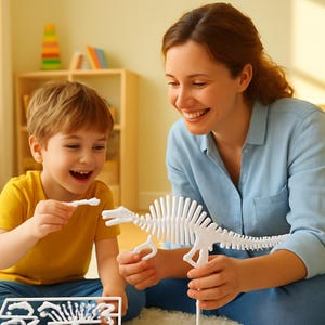 Spinosaurus 3D Puzzle – 3D Printed Dinosaur Skeleton Kit | DIY Decor & Gift | Fun for Kids, Teens and Adults | Jurassic Toy Model