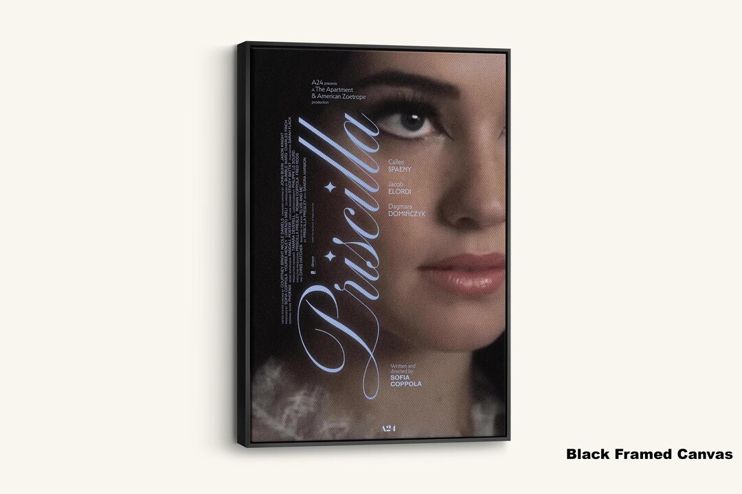 Priscilla Movie Poster Print, Sofia Coppola Canvas Wall Art, Aesthetic Film Gift, Priscilla Presley Art for Bedroom or Studio - Etsy UK
