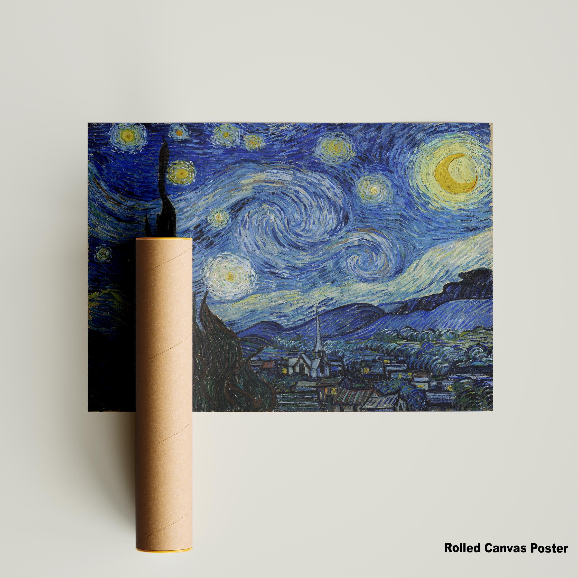 ゴッホの星月夜キャンバスプリント：象徴的なアート複製 - Etsy 日本
