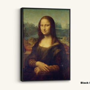 Mona Lisa Print Canvas, Wall Art by Leonardo da Vinci, Classic Renaissance Portrait Reproduction, Iconic Art Gift for Collectors