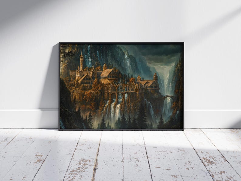 Rivendell Poster, Lord of the Rings Canvas Print, Elven City Wall Art ...