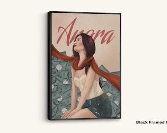Anora Film Poster: Sean Baker Movie Art Canvas Print