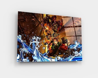 Demon Slayer Poster, Kimetsu No Yaiba Canvas Print, Anime Wall Art, Tanjiro Gift Idea, Japanese Action Poster, Otaku Room Decor