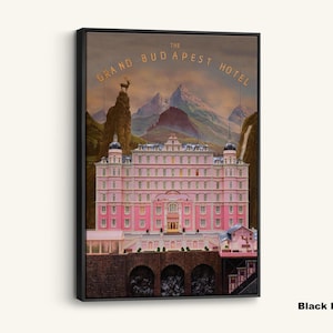 The Grand Budapest Hotel Poster, Print Canvas Wall Art, Movie Gift Idea, Wes Anderson Film Home Decor, Cinematic Art