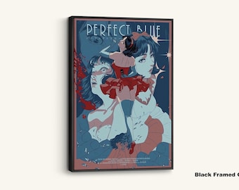 Perfect Blue Poster, Satoshi Kon Leinwanddruck, Anime Wandkunst, Psychothriller Geschenk, Japanischer Film Dekor
