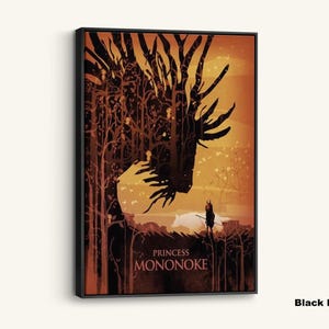 Princess Mononoke Poster, Studio Ghibli Print, Forest Spirit Canvas, Anime Wall Art, Japanese Movie Gift, Nature Decor