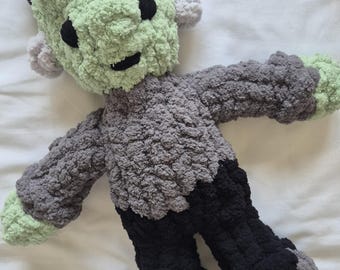 Halloween Frankenstein|Instant Downloadable Tutorial Pattern|Chunky Knit Frankenstein Plushie|Finger Knit Frankenstein|Halloween Plushie