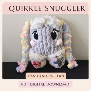 Quirkle Snuggler Plush Pattern | Beginner Finger Knit Toy (PDF Pattern)