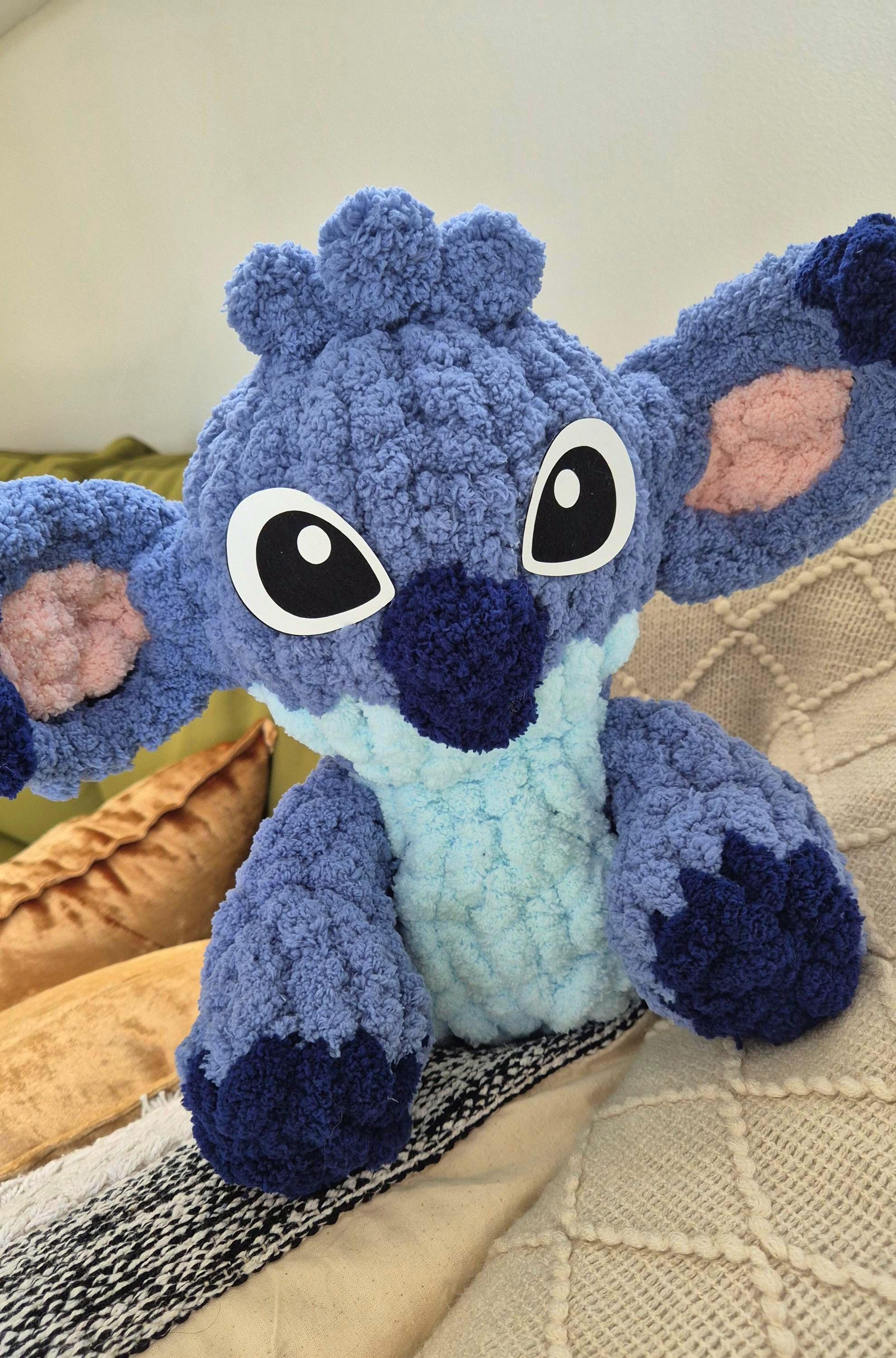 Inspired-Stitch and Angel Plushie|Full Video Tutorial plus Written Pattern|Chunky knit Stitch & Angel Plushies|Finger Knit|Stitch Plushie