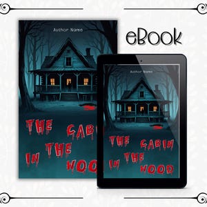 Premade eBook cover for thriller and horror novels, customizable digital cover for horror books, thriller eBook cover, horror design KDP