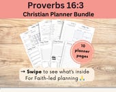 Christian Planner Bundle, Faith Focused, Minimalist Organizer (USL PDF Undated)