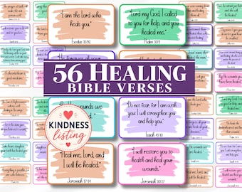 FREE 56 Healing Bible Verse Cards | Christian Prayer Scriptures (USL PDF)