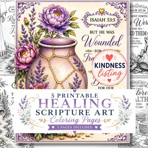 FREE Healing Coloring Scripture Pages for Christian Women, Bible Verse Art PDF Download, Faith & Meditation