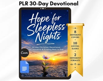PLR 30-Day Christian Sleep Devotional for Women | Editable (Google Docs, Canva)