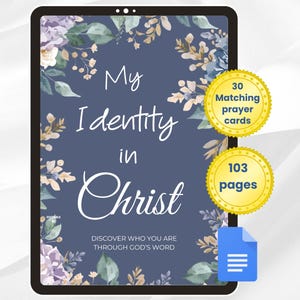 30-Day Identity in Christ, Christian Devotional for Women, Bible Study & Prayer Journal (Google Docs Digital Download)
