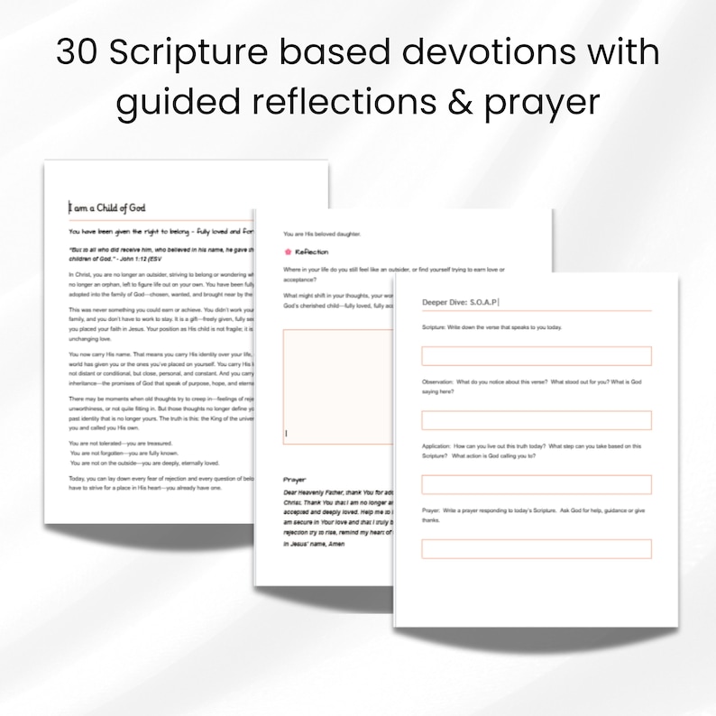 30-Day Identity in Christ, Christian Devotional for Women, Bible Study, Prayer Cards, Bible Coloring Pages (Google Docs Digital Download) image 11