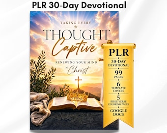 30-Day Christian Devotional for Women, Renew Your Mind, with Scripture Coloring pages (Google Docs)