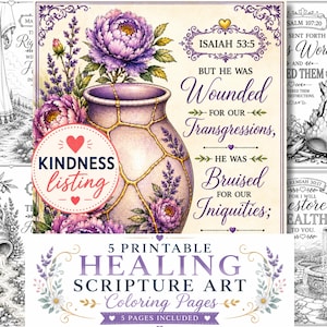 FREE Healing Coloring Scripture Pages for Christian Women, Bible Verse Art PDF Download, Faith & Meditation