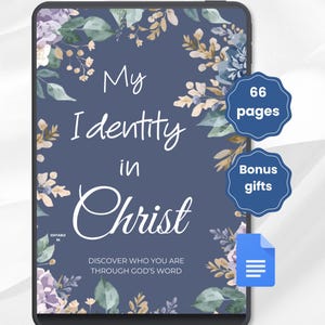 30日間のキリストにおけるアイデンティティに関する聖書研究日記（Google Docsデジタルダウンロード）