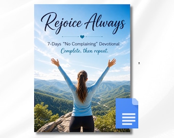 Rejoice Always Christian Devotional – 7-Day No Complaining Bible Journal (Digital Download)