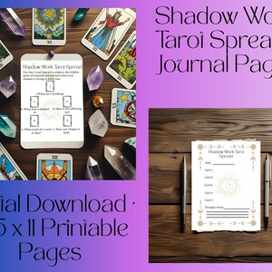 Shadow Work Tarot Spread and Journal Page