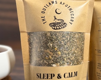 Sleep & Calm- Organic  Herbal Tea for Restful Nights + Anxiety Support | Loose Leaf Blend
