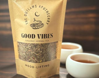 Good Vibes Healing Herbal Tea | Mood-Lifting, Calming Floral Leaves (Caffeine-Free)