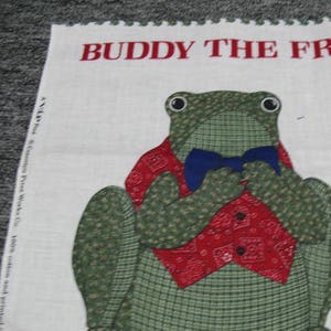 Buddy The Frog Panel / You Sew It Yourself Ready To Ship