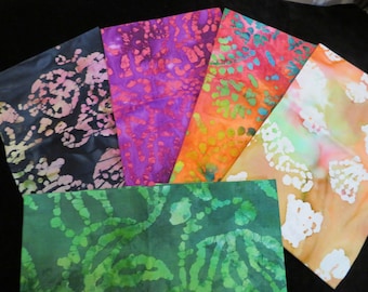 Multi - Color  Batik Fat Quarter 5 Pack  Bundle
