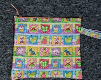 11 x 10 Zippered Kids Wet Bag / With PUL Lining Made & Ready To Ship