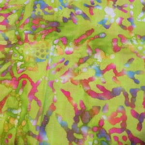 Multi - Color Batik Sold By 1 (One) Yard Pre-Cut